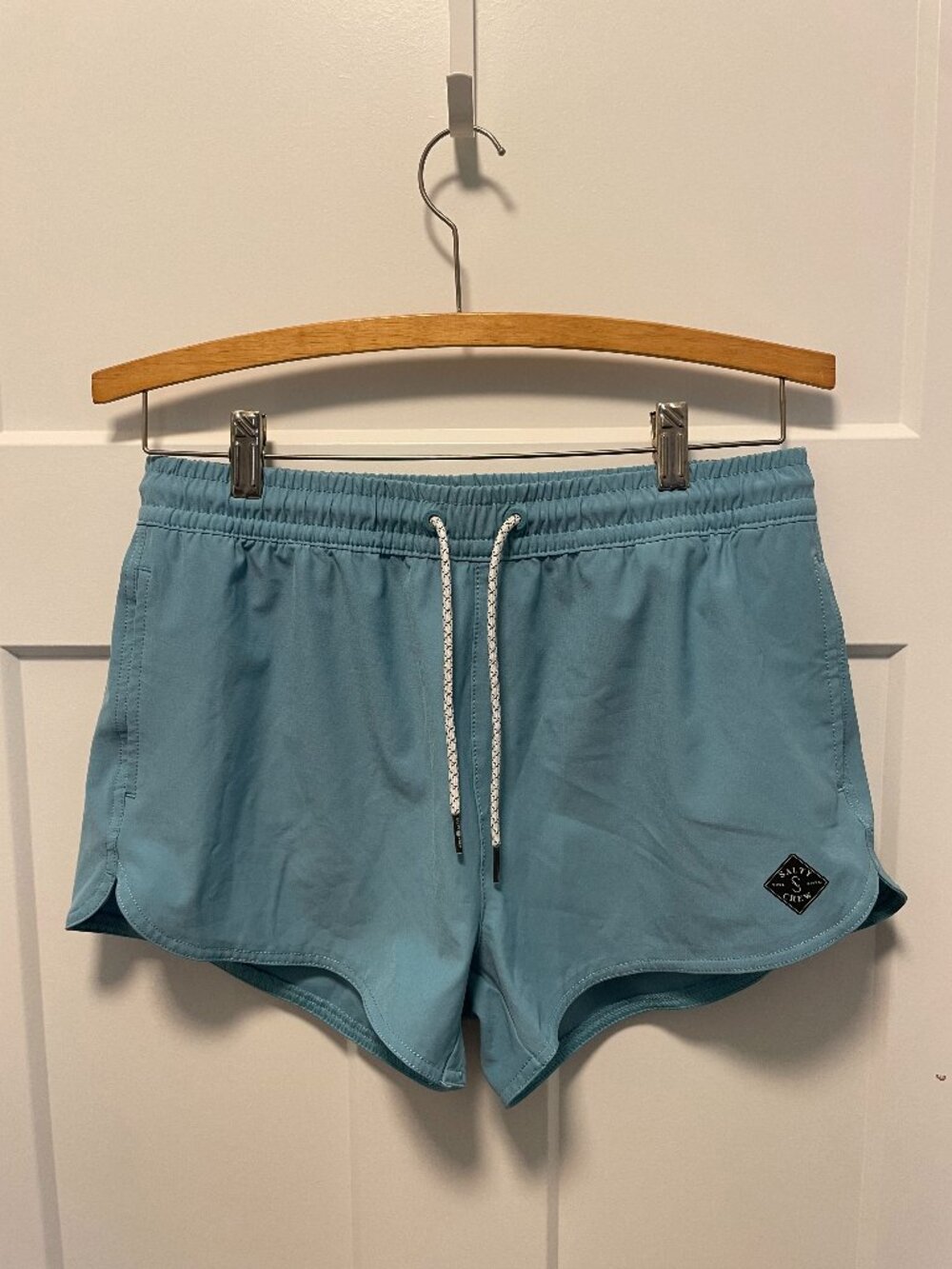 Salty Crew Women's Beacons Blue Swim Beach Sporty Shorts Size S